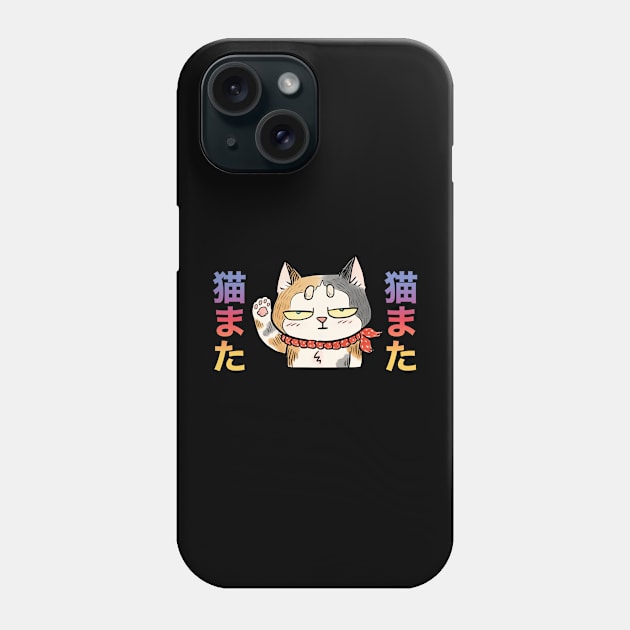 Adorable Neko Mata greeting Phone Case by OzzyMac