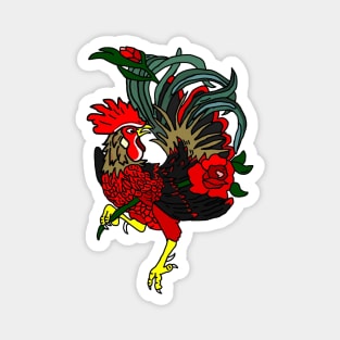 Red Rose Rooster Magnet