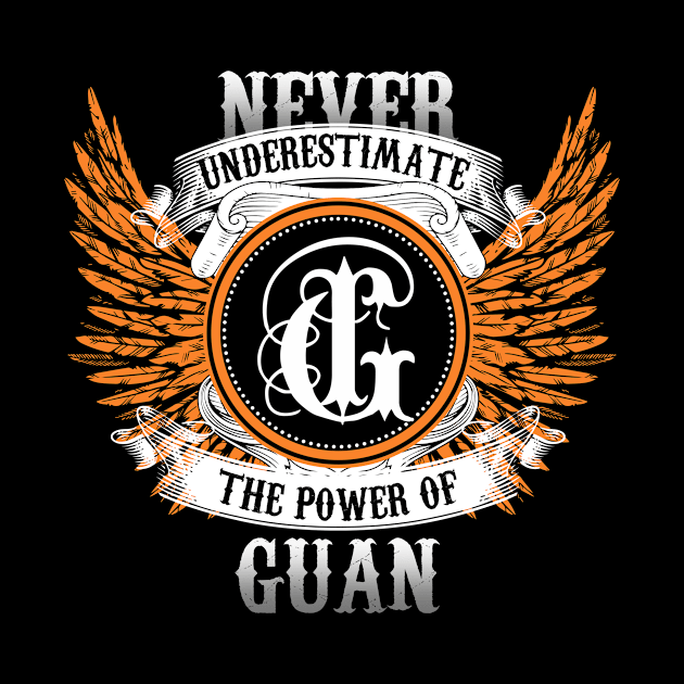 Guan Name Shirt Never Underestimate The Power Of Guan by Nikkyta