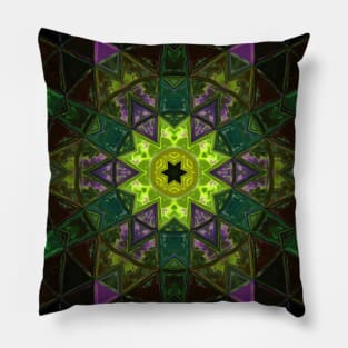 Mosaic Kaleidoscope Flower Pillow