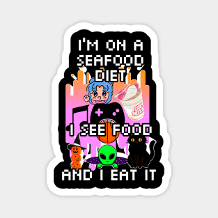 Kawaii 8-Bit Pixel Quote Magnet