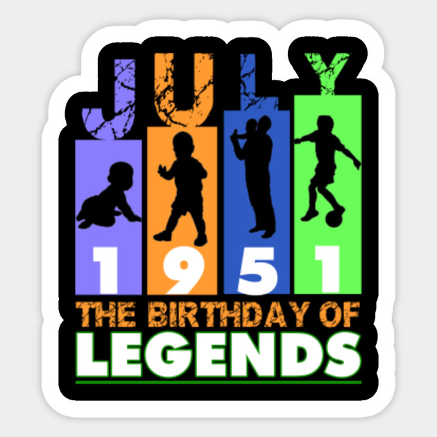 Legends Born In July 1951 T Shirt Birthday Gift 66 Years Old