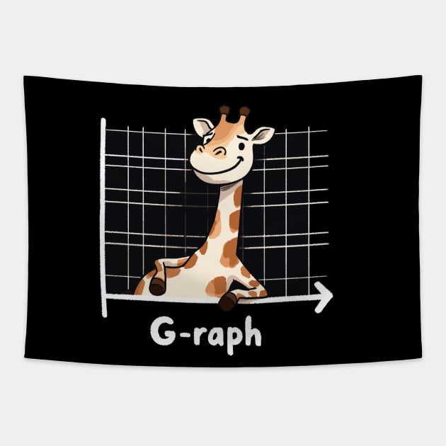 Graph Mathamatic Giraffe Tapestry by DoodleDashDesigns