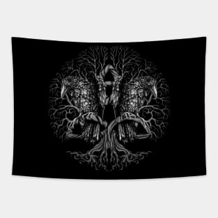 Tree of life -Yggdrasil with ravens Tapestry