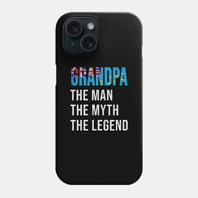Grand Father Tuvaluan Grandpa The Man The Myth The Legend - Gift for Tuvaluan Dad With Roots From  Tuvalu Phone Case by Country Flags