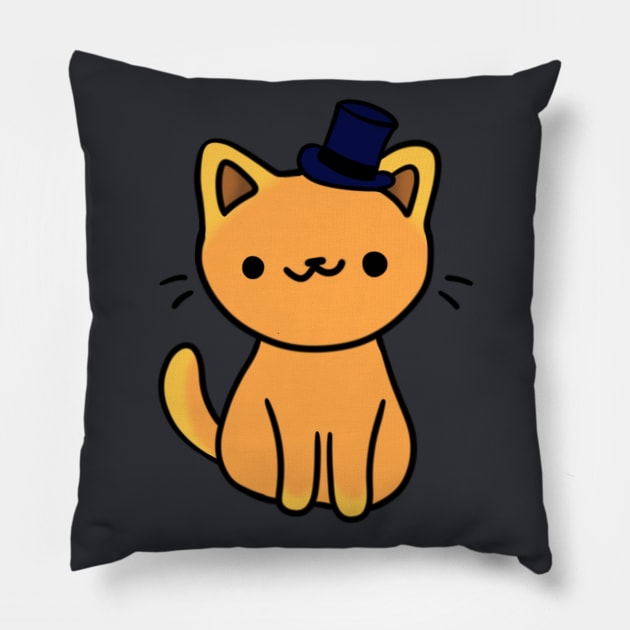 Cat with a Hat Pillow by Hooked on