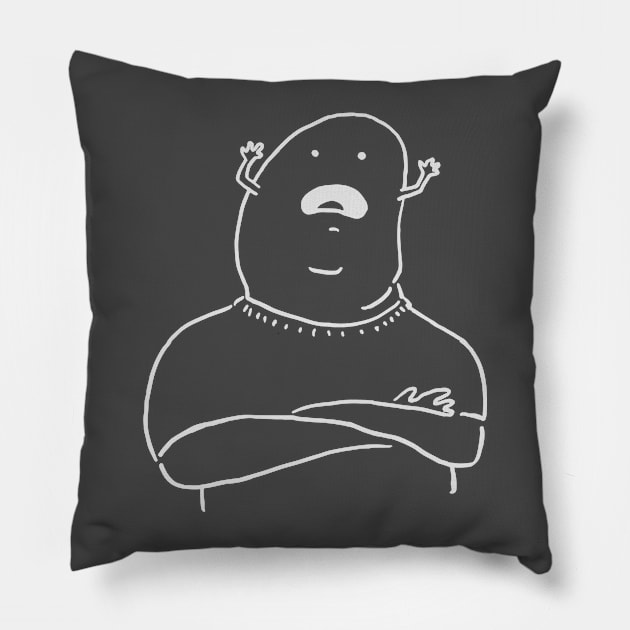 hey - noodle tee Pillow by noodletee