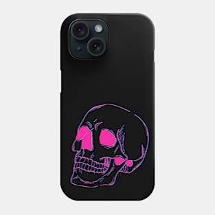 Skull in Pink and Blue Phone Case