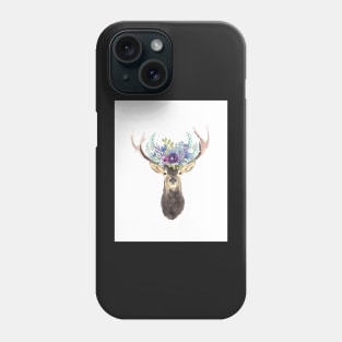 Deer with flower crown Phone Case