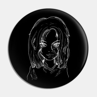 Portrait line art Pin