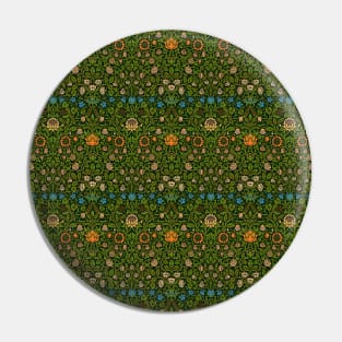 William Morris Violet and Columbine Green Colorway Pin