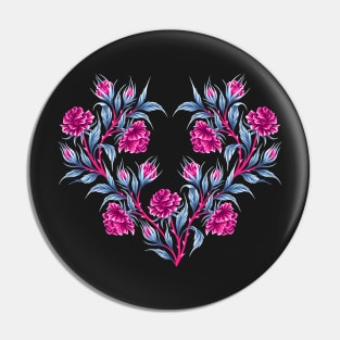 Roses - Black / Grey / Pink Pin