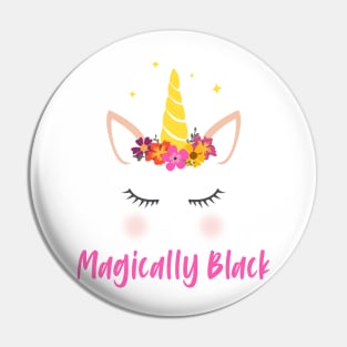 Magically Black Unicorn Lover Gift Pin