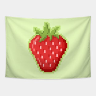 Pixel Strawberry Tapestry