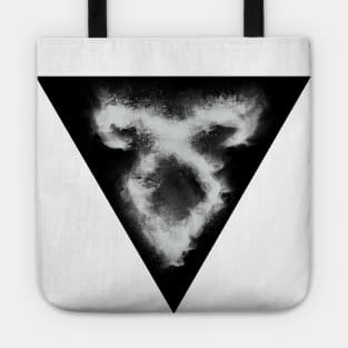 Shadowhunters rune / The mortal instruments - sand explosion with triangle (white) - Parabatai - gift idea Tote