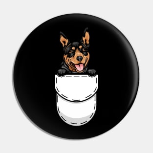 Funny Australian Kelpie Pocket Dog Pin