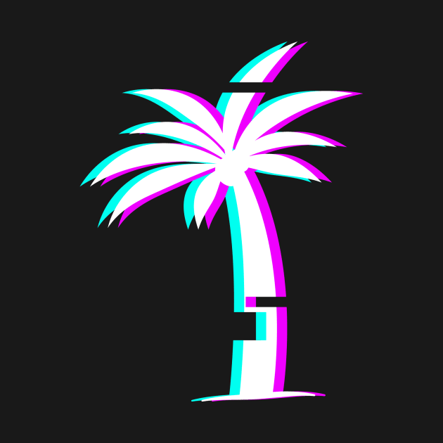 Glitch Aesthetic Vaporwave Palm Tree by MeatMan