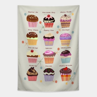 Awesome Little Cute Cupcakes Tapestry