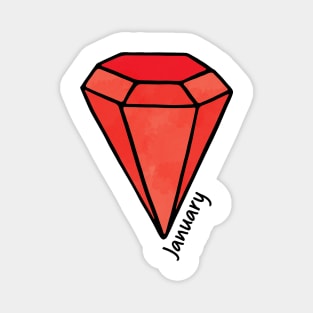 January Garnet Birthstone Magnet