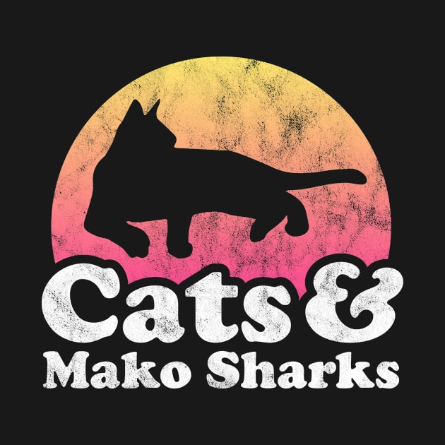 Cats and Mako Sharks Gift for Men, Women Kids by JKFDesigns