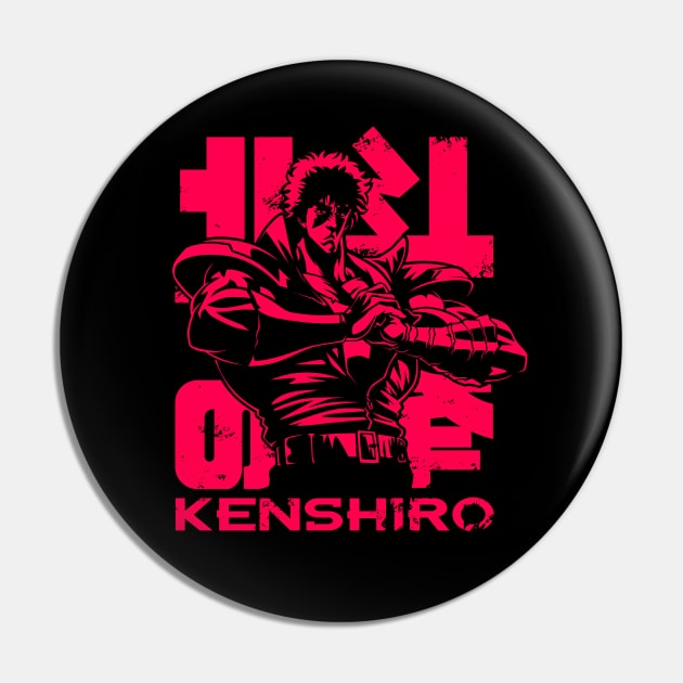 166 Kenshiro Red Pin by Yexart