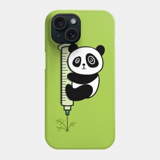 Panda Vaccine with syringe for your children Phone Case