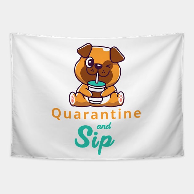 Quarantine and sip Tapestry by MissSwass