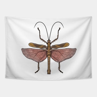 Male pink green stick insect Tapestry