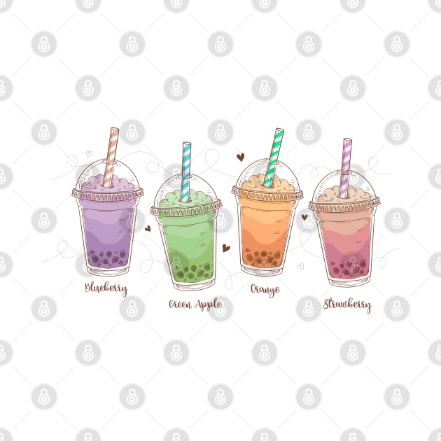 Bubble Tea Flavors by Mako Design 