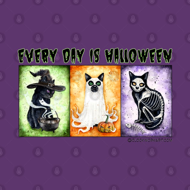 Every Day is Halloween (Green) by Clockwork Art