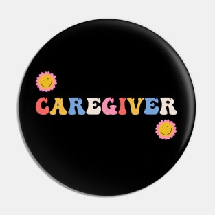 Caregiver Flowers Caregiving Pin