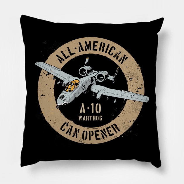 a10 warthog aircraft all american can opener Pillow by Vae Victis