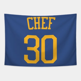 Steph Curry 'CHEF' Nickname Jersey - Golden State Warriors Tapestry