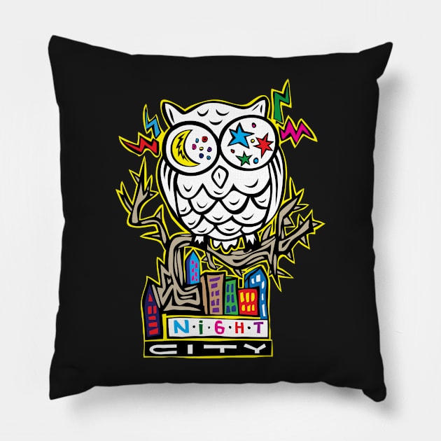 Night Eyes Pillow by martinussumbaji