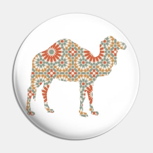 Camel Silhouette with Pattern Pin