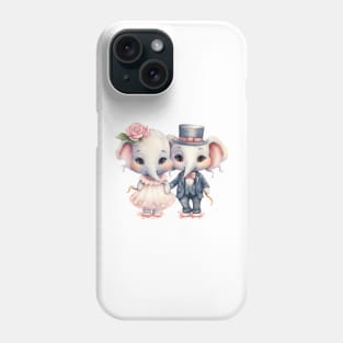 Elephant Couple Gets Married Phone Case