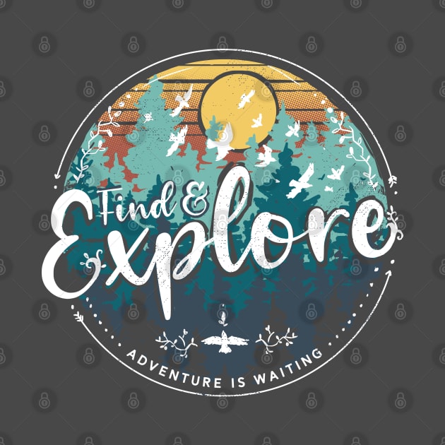 Find and explore vintage sunset by Norse Dog Studio