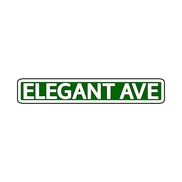 Elegant Ave Street Sign by Mookle