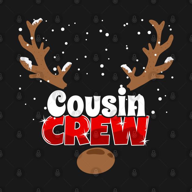 Discover Christmas Cousin Crew Funny Reindeer Matching Pajamat - Cousin Crew - T-Shirt