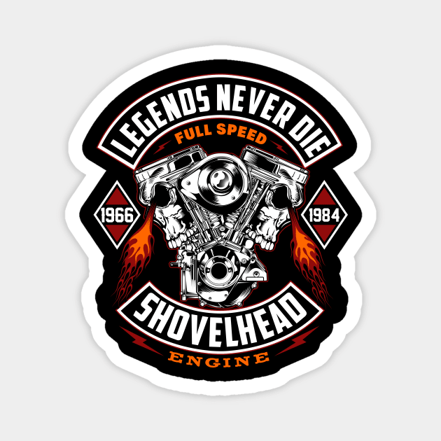 Legend bikers Magnet by KANDIM'S Studio