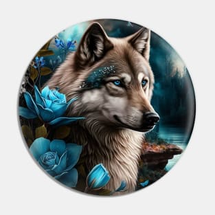 Wolfdog nature Pin