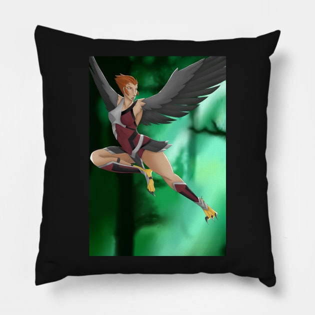 Harpy Pillow by OpheliaJ