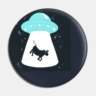 UFO Cow Tee Pin