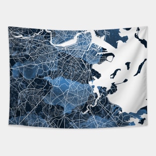 Boston Map Tapestry