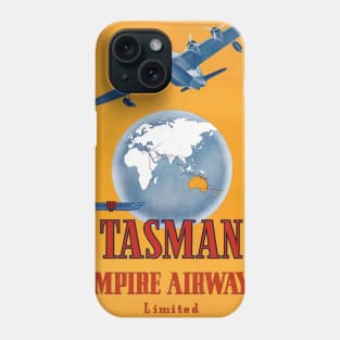 Vintage Travel Poster Tasman Empire Airways New Zealand Phone Case