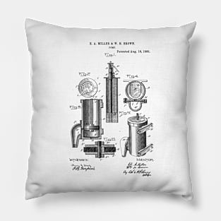 pump Vintage Patent Hand Drawing Pillow