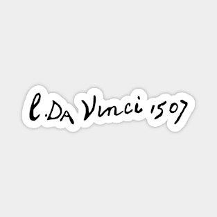 Signature of Leonardo da Vinci Magnet