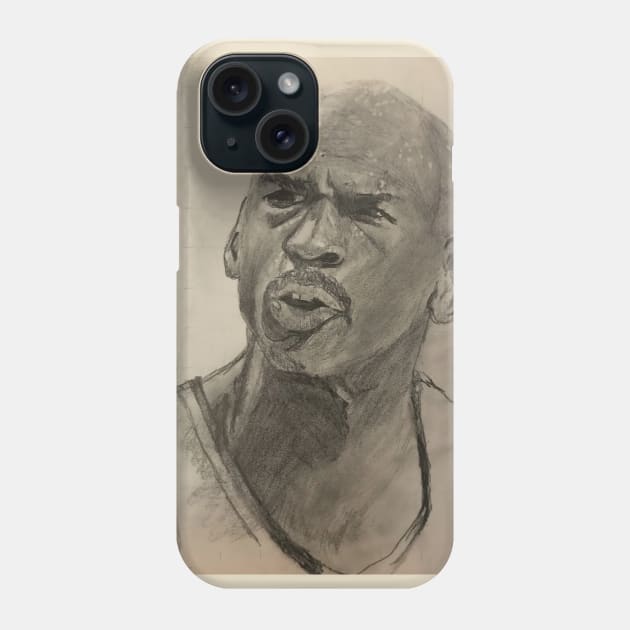 Drawing of NBA GOAT Phone Case by JmacSketch
