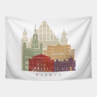 Poznan skyline poster Tapestry