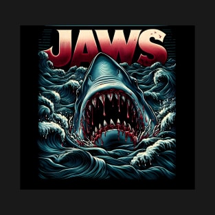 Unleash Oceanic Dread: Dive into Shark-Inspired Thrills with our Jaws-Inspired Collection! T-Shirt